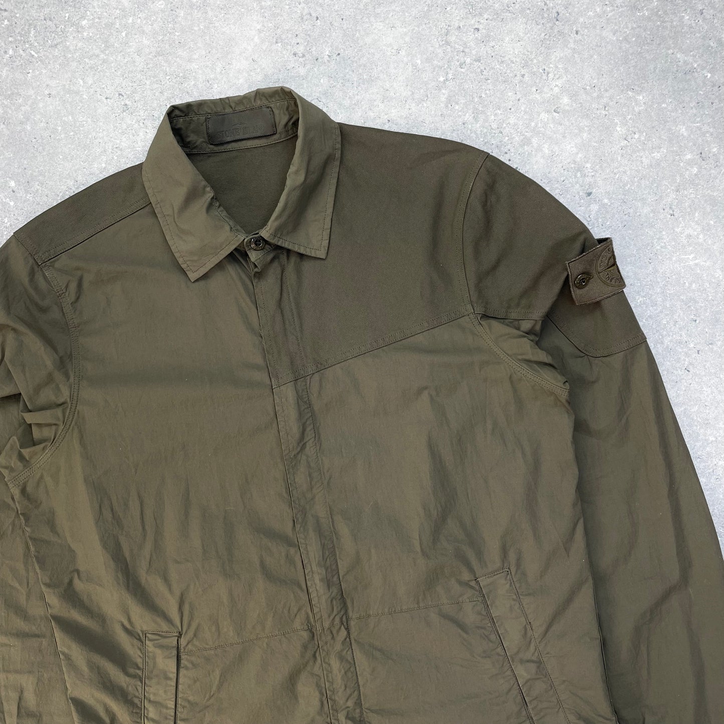 Stone Island Khaki Green Ghost Overshirt Jacket