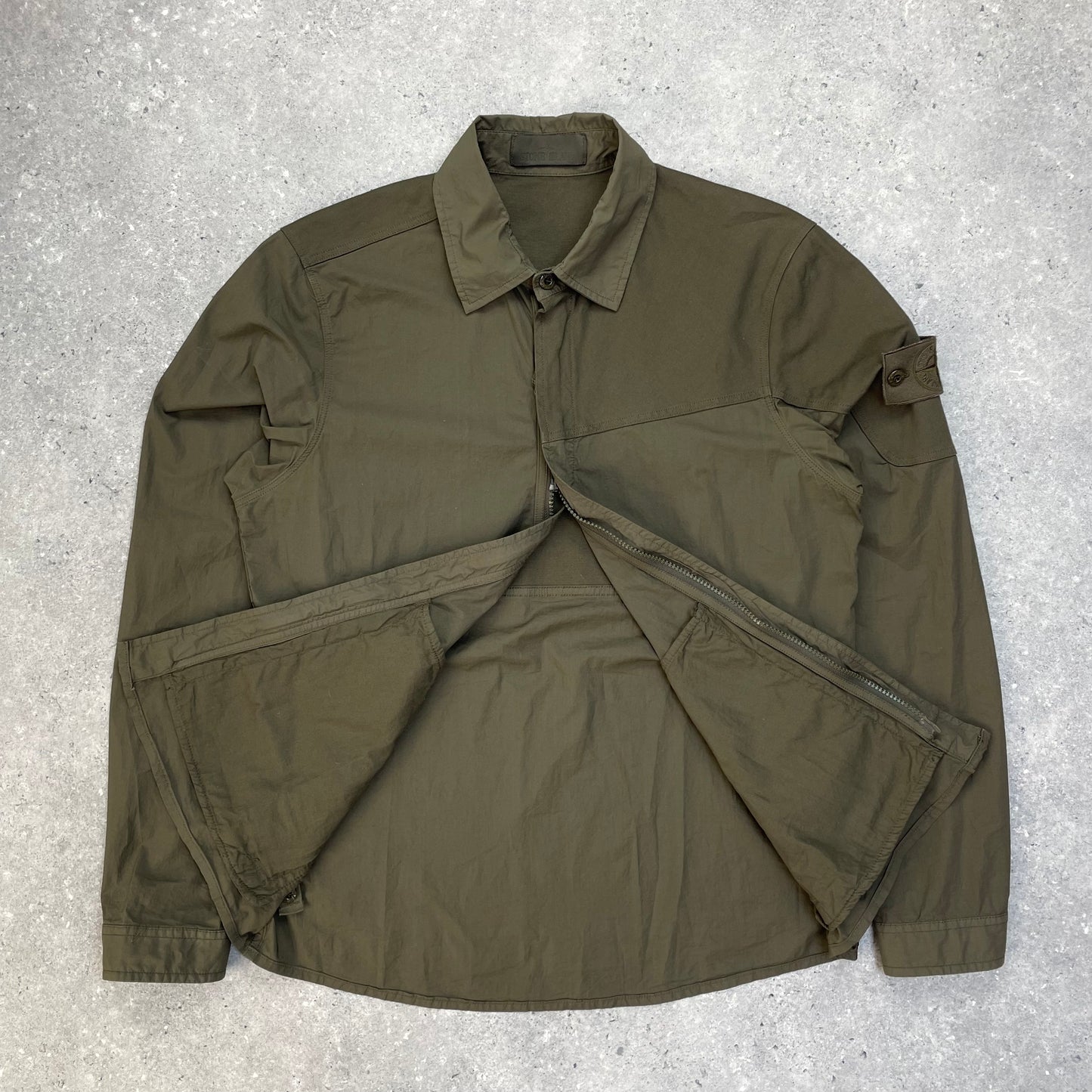 Stone Island Khaki Green Ghost Overshirt Jacket
