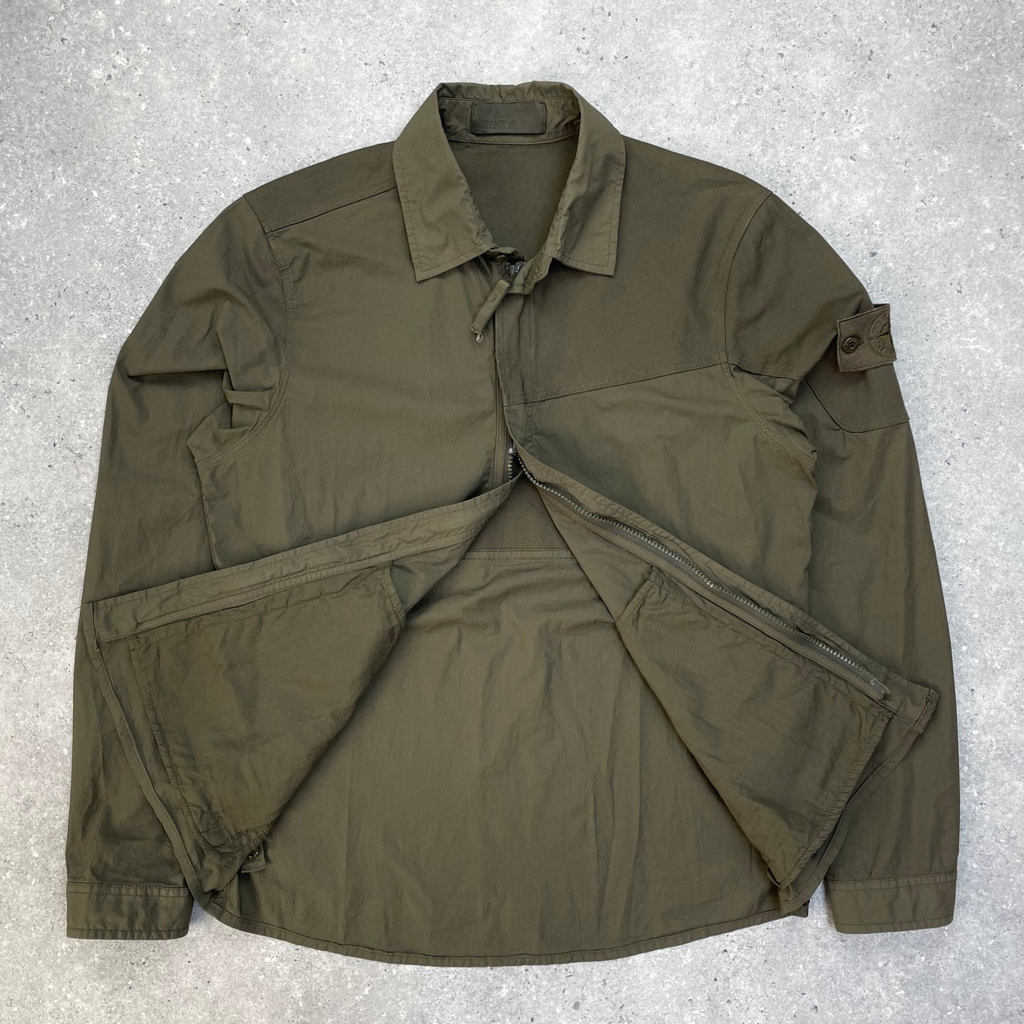 Stone Island Khaki Green Ghost Overshirt Jacket
