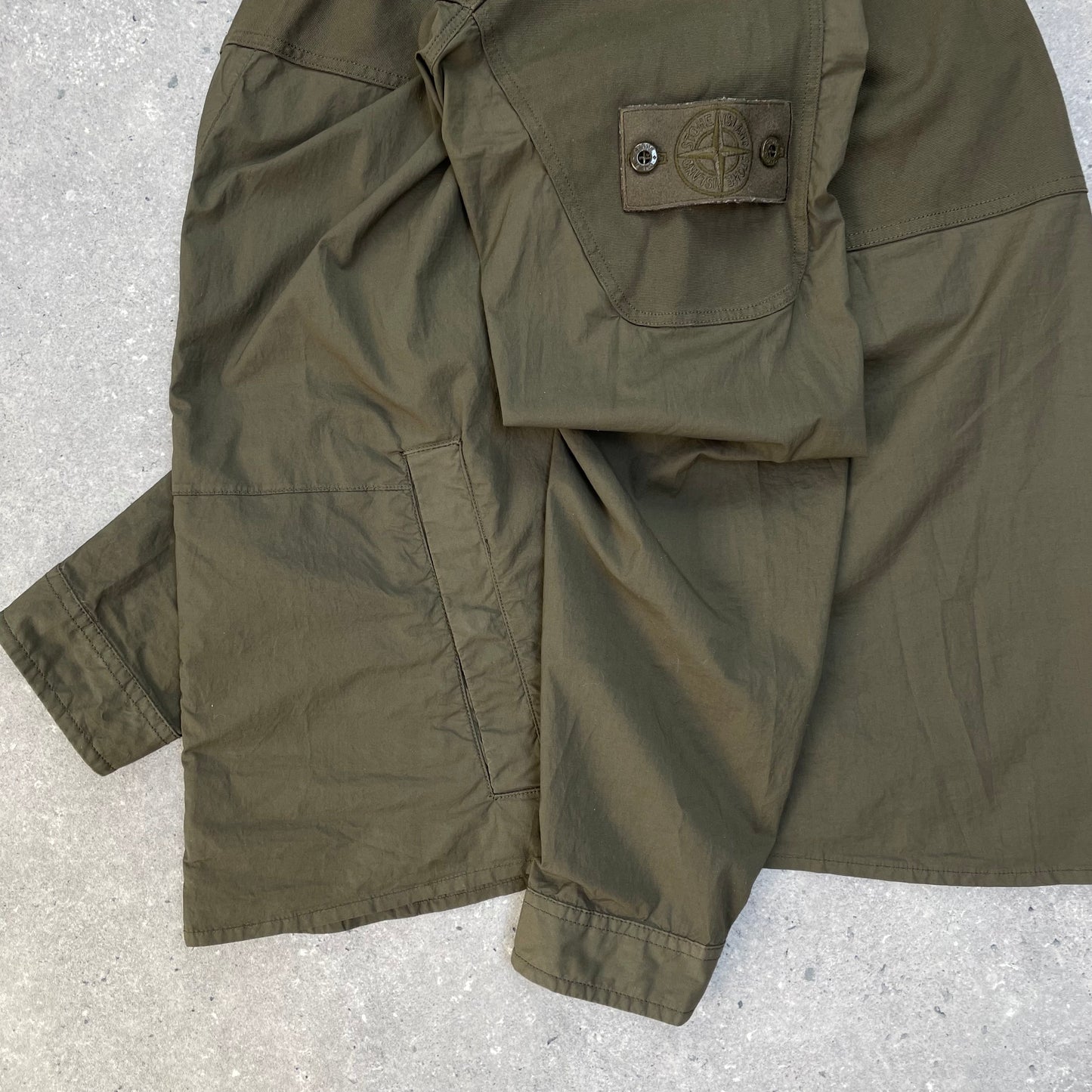 Stone Island Khaki Green Ghost Overshirt Jacket