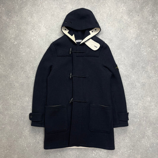 Stone Island Navy Hooded Wool Duffle Coat AW10