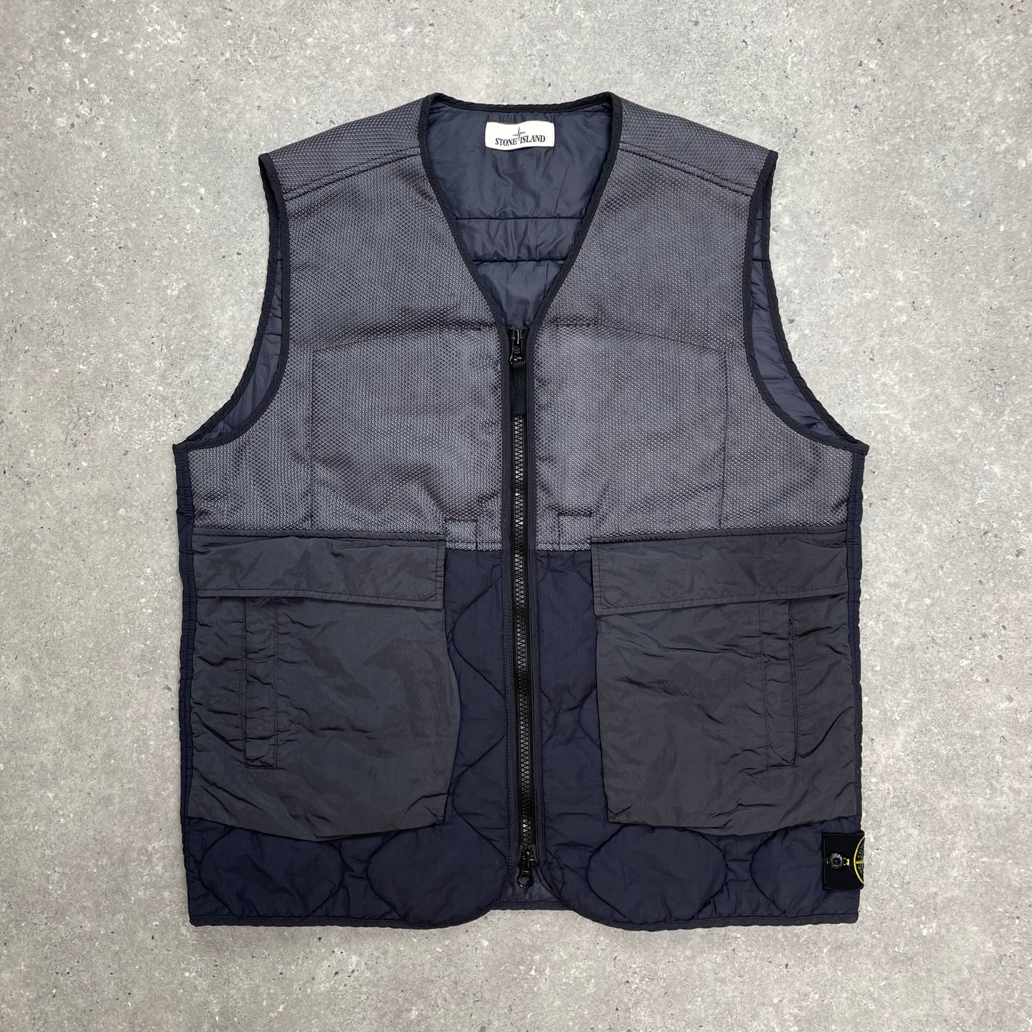 Stone Island Purple Nylon Mix Fabrics with Primaloft Gilet Vest