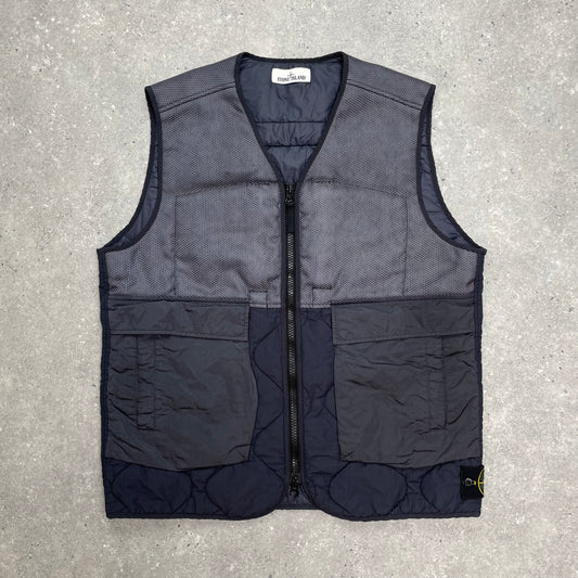 Stone Island Purple Nylon Mix Fabrics with Primaloft Gilet Vest