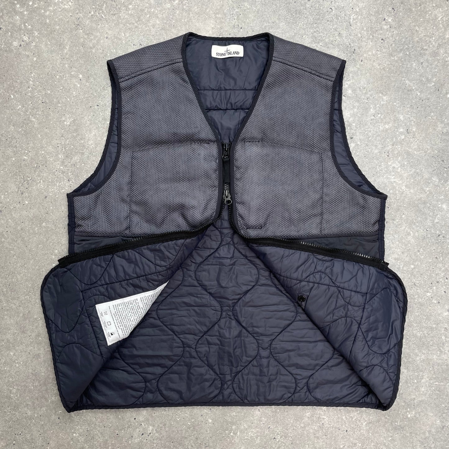 Stone Island Purple Nylon Mix Fabrics with Primaloft Gilet Vest
