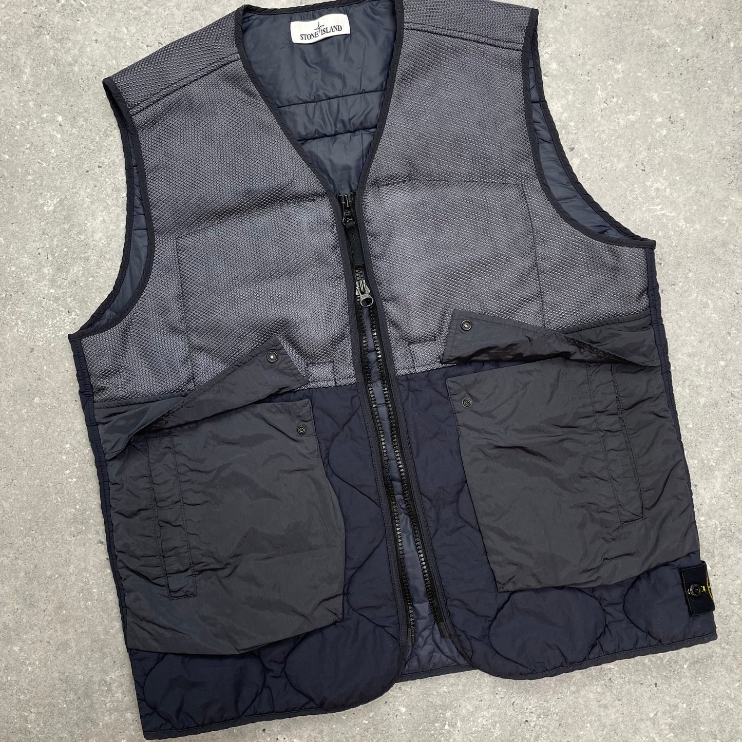 Stone Island Purple Nylon Mix Fabrics with Primaloft Gilet Vest