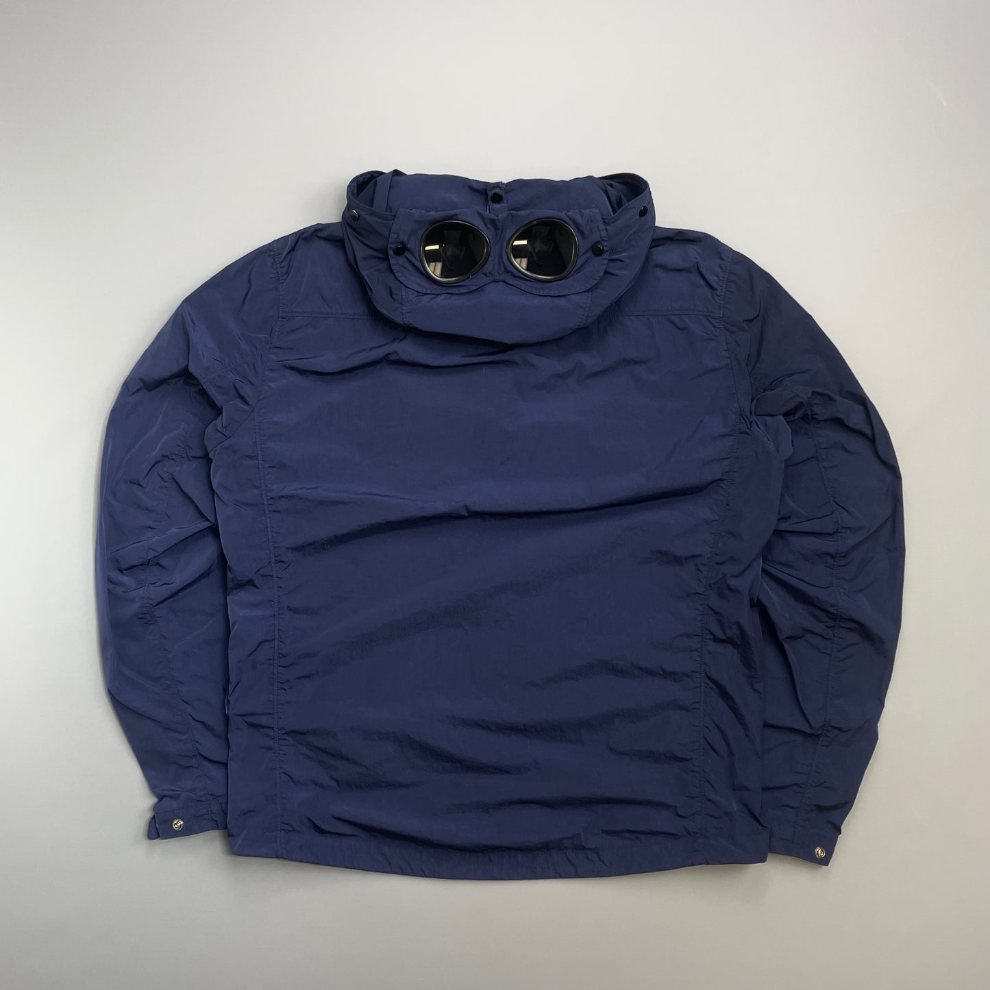 C.P. Company Blue Chrome Detachable Hood Goggle Jacket