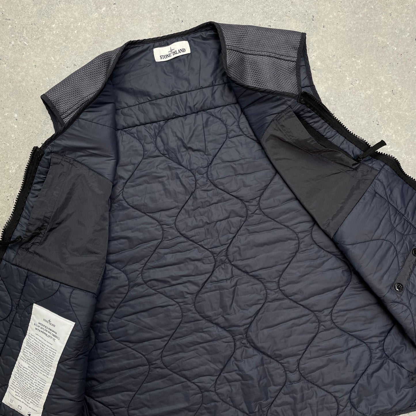 Stone Island Purple Nylon Mix Fabrics with Primaloft Gilet Vest