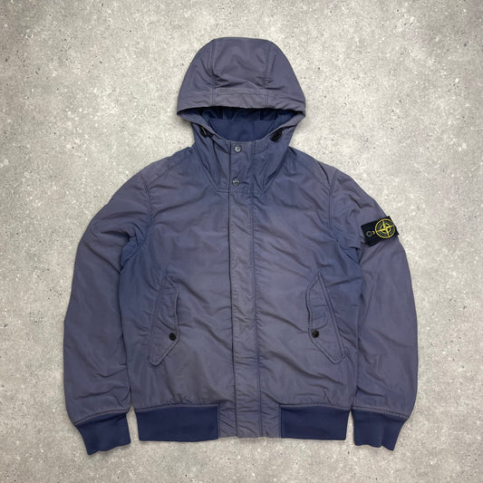 Stone Island Blue Micro Reps Hooded Jacket