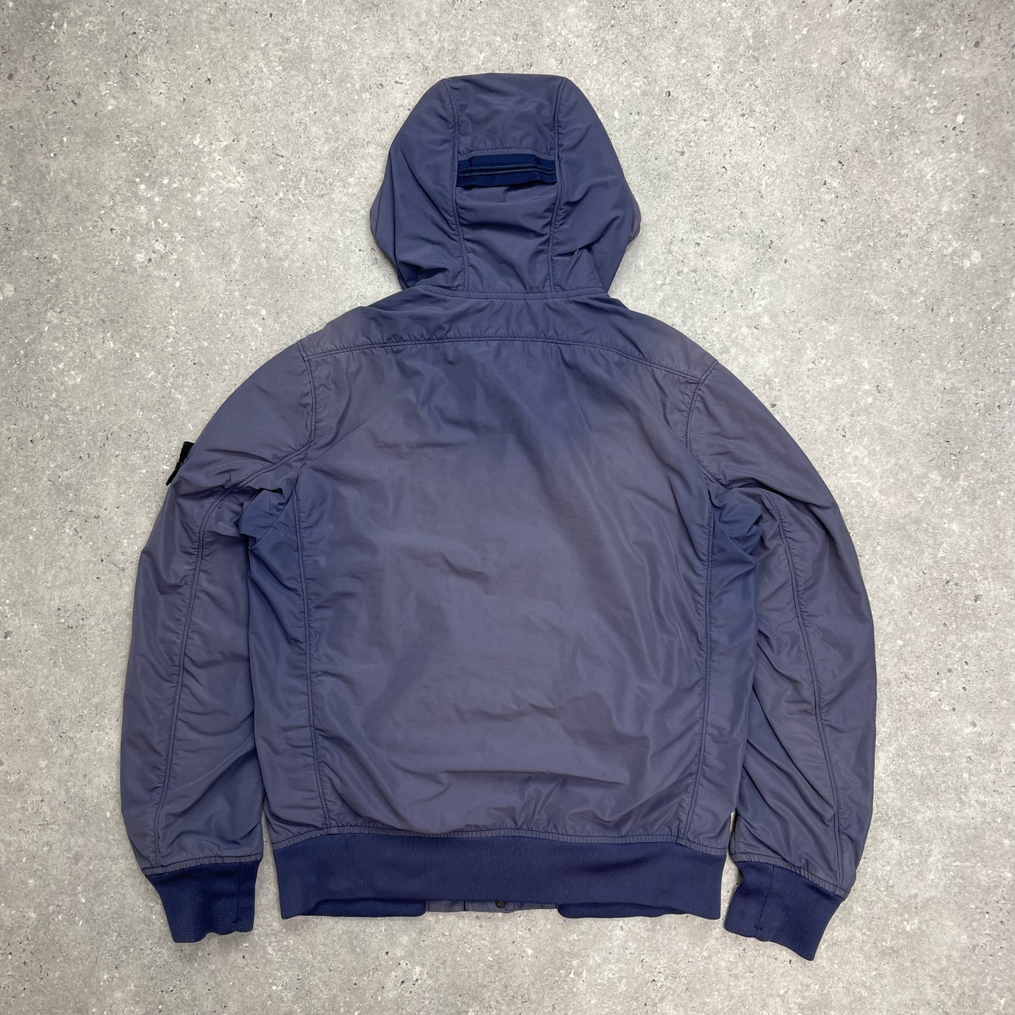 Stone Island Blue Micro Reps Hooded Jacket