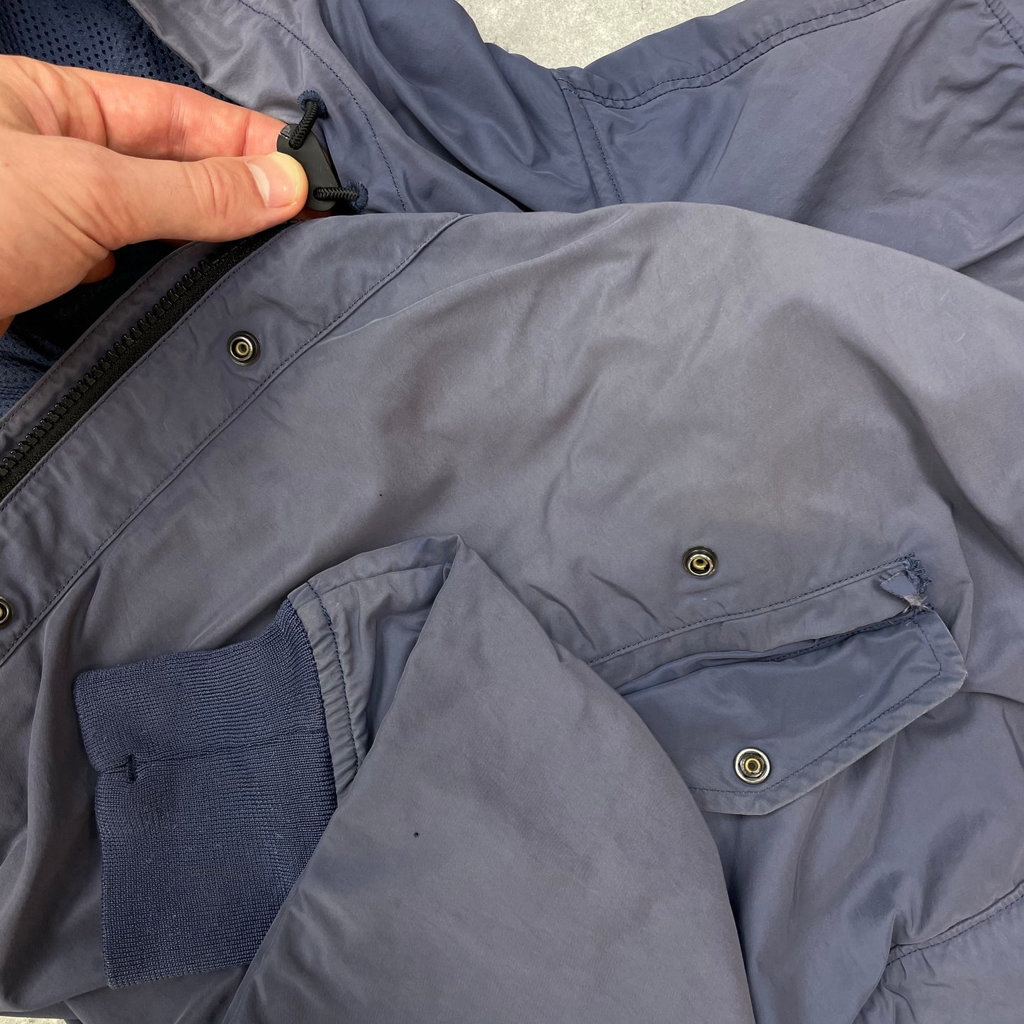 Stone Island Blue Micro Reps Hooded Jacket