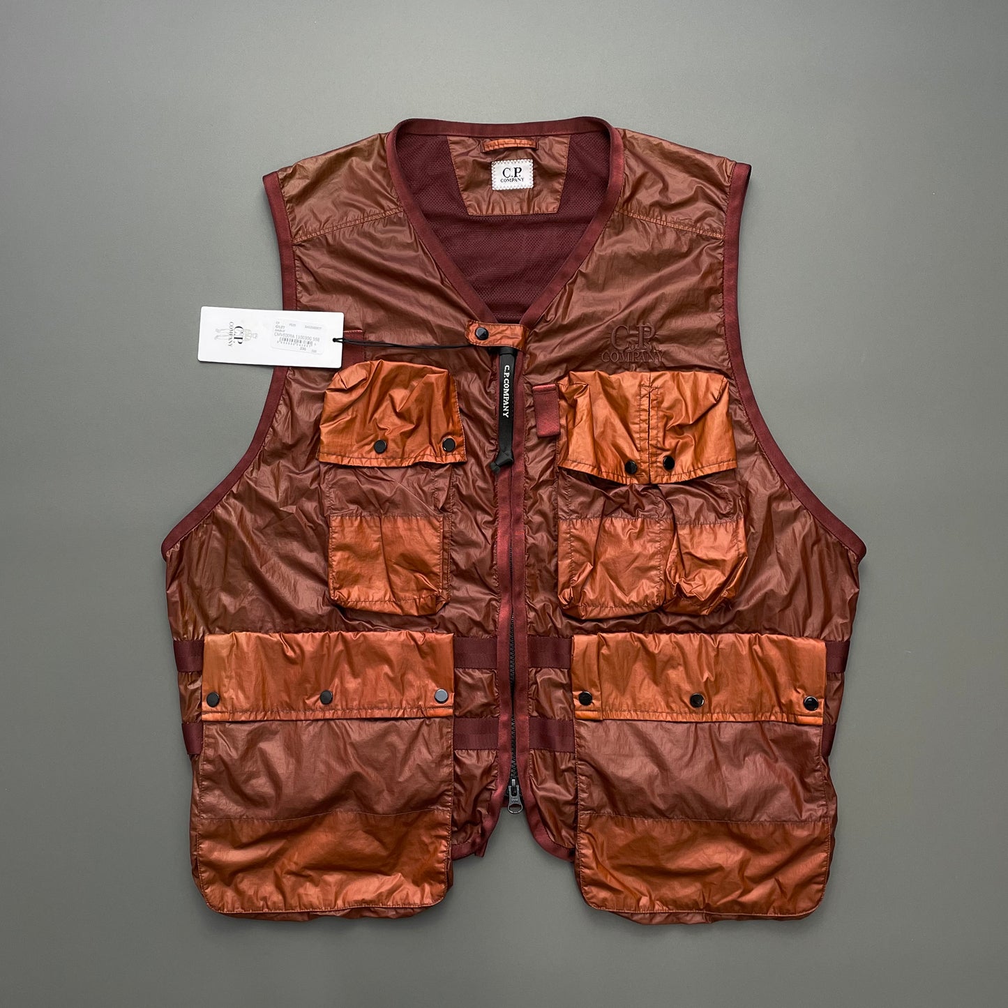 C.P. Company Orange CS II Garment Dyed Tactical Gilet Vest