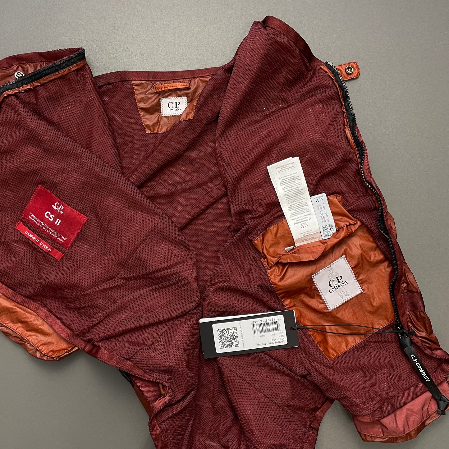 C.P. Company Orange CS II Garment Dyed Tactical Gilet Vest