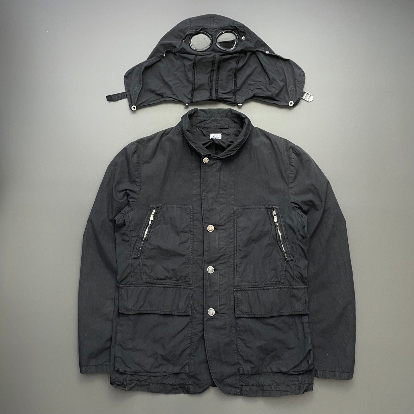 C.P. Company Dark Grey SS08 Detachable Goggle Hood Field Jacket