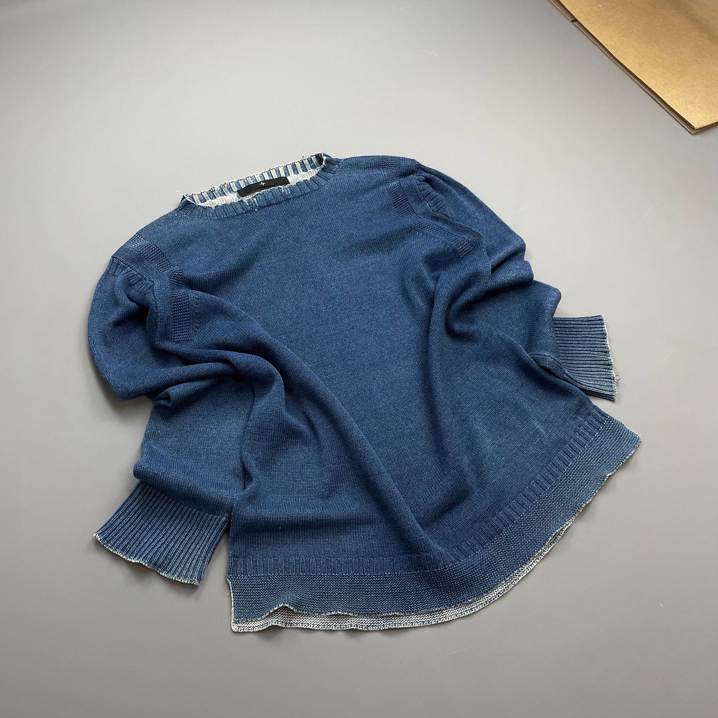 Stone Island Denims Blue SS03 Knit Relaxed Fit Jumper