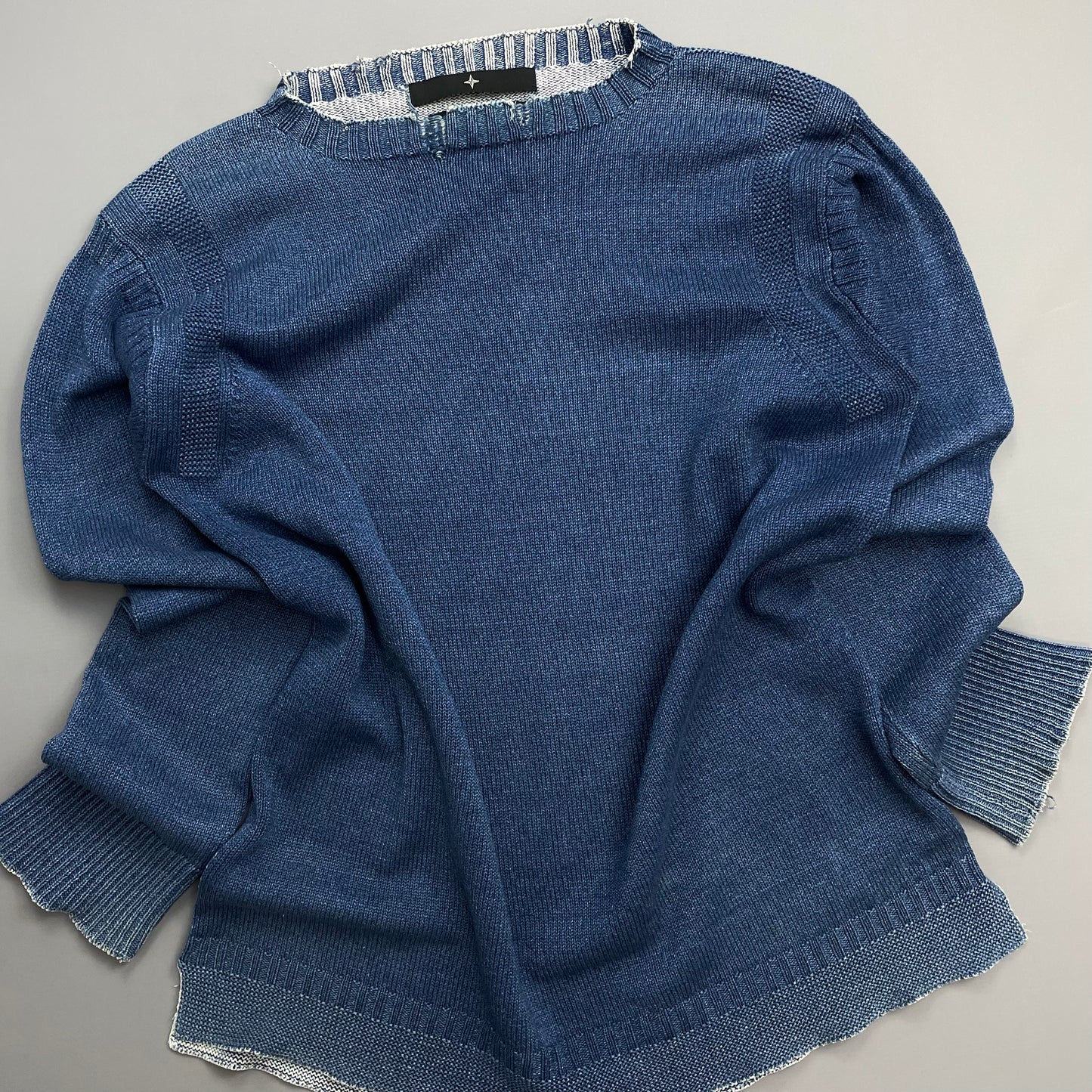 Stone Island Denims Blue SS03 Knit Relaxed Fit Jumper
