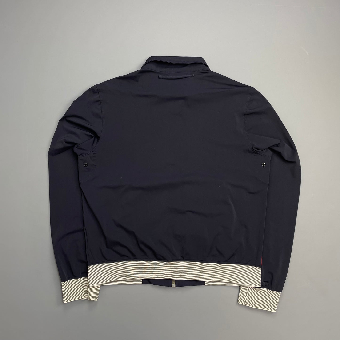 Prada Sport Navy 00s Nylon Stripe Detailed Track Jacket
