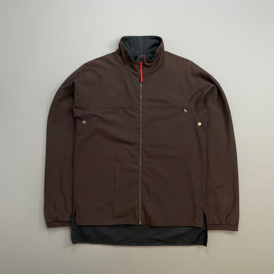 Prada Sport Burgundy 00s Nylon Lightweight Technical Zip-Through Jacket