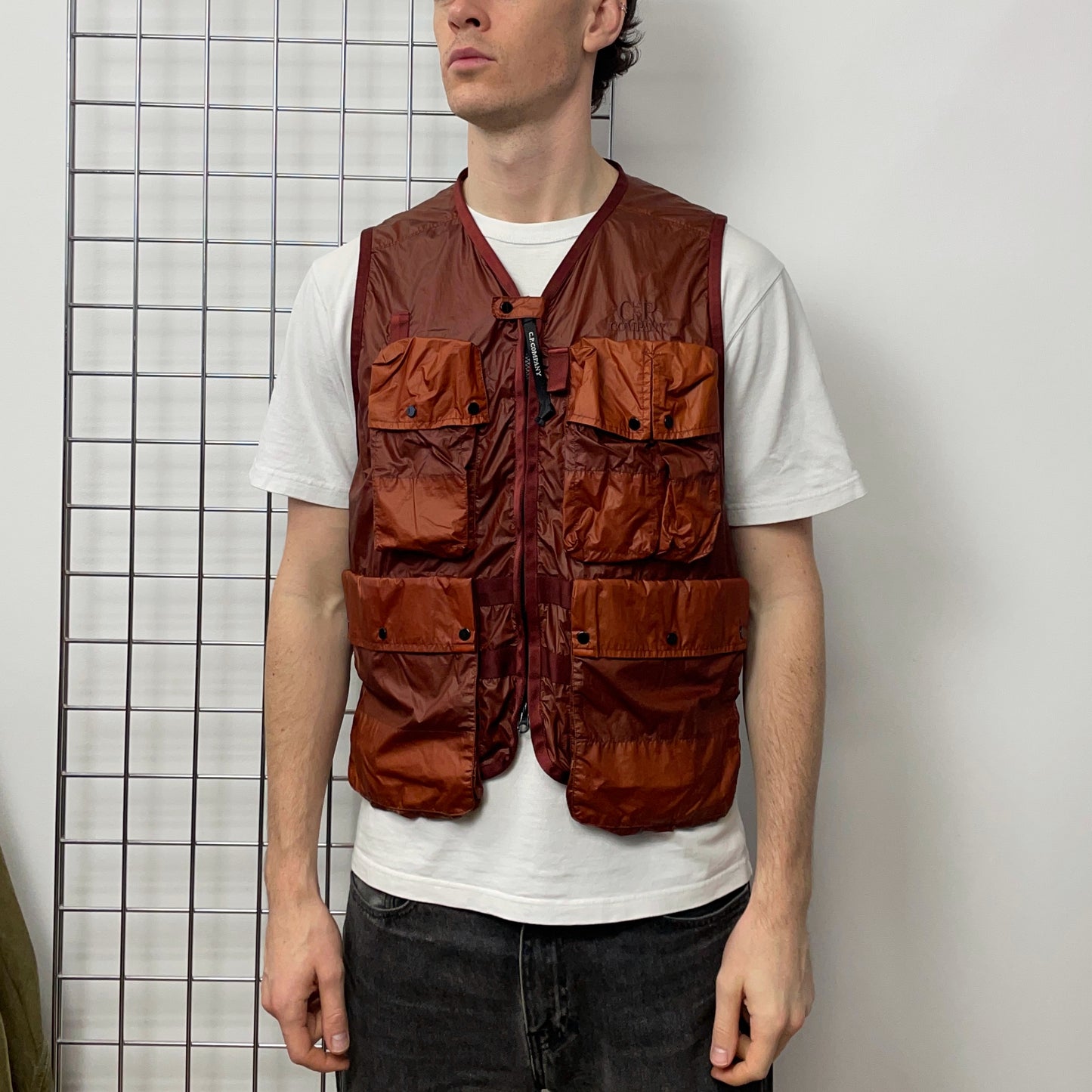 C.P. Company Orange CS II Garment Dyed Tactical Gilet Vest
