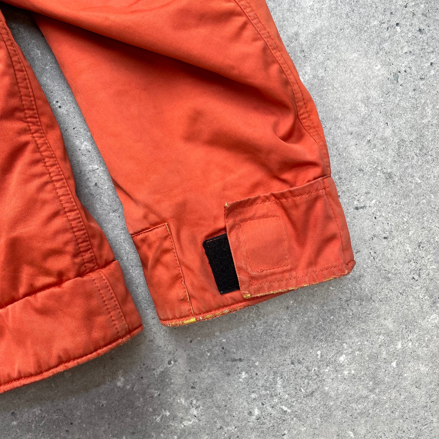 Stone Island Orange Raso Gommato Adjustable Hooded Jacket AW10