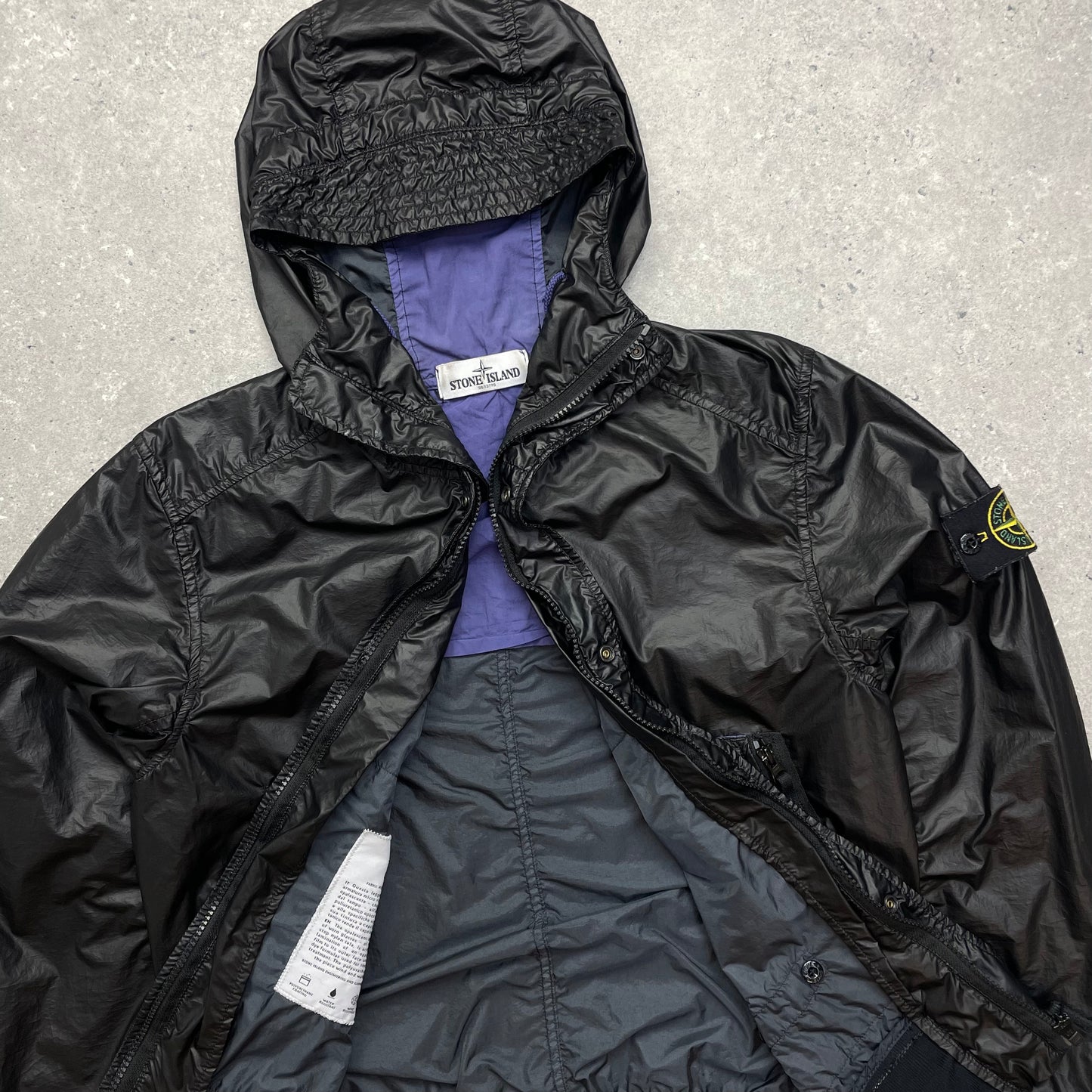 Stone Island Black Hooded Glass Jacket SS13