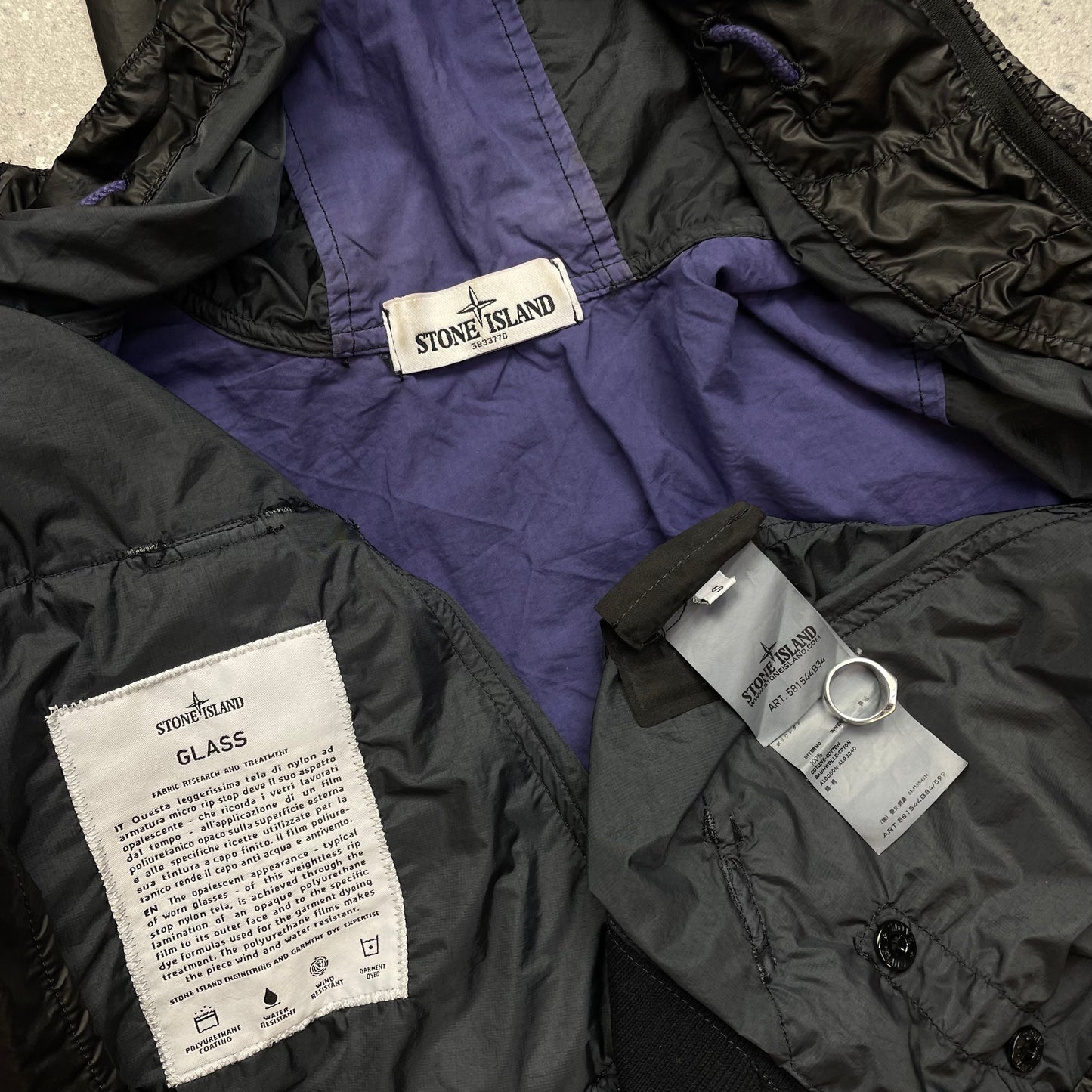 Stone Island Black Hooded Glass Jacket SS13