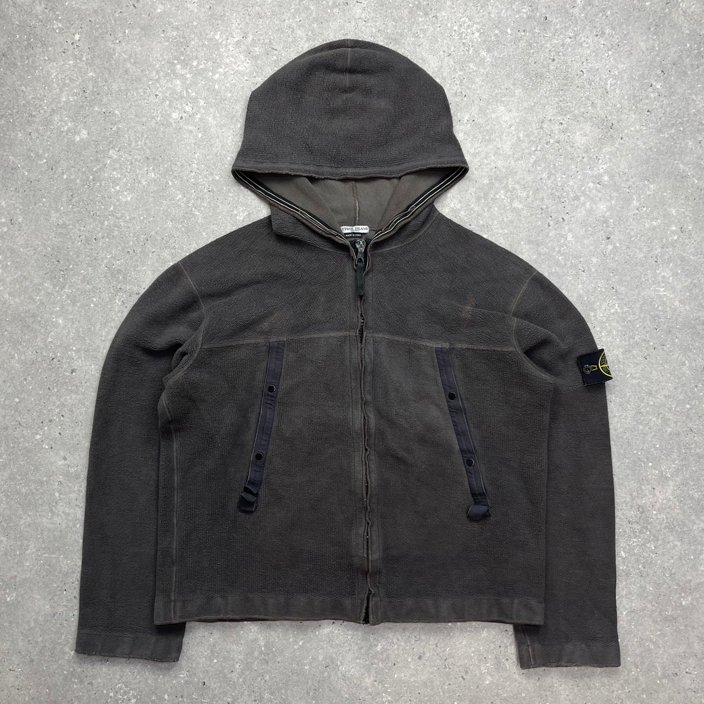 Stone Island Grey Fleece Hoodie AW03