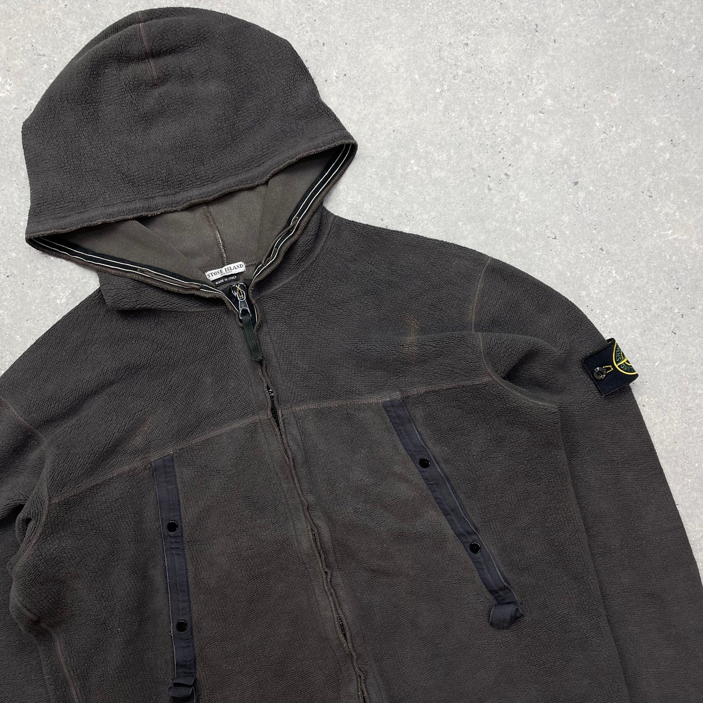Stone Island Grey Fleece Hoodie AW03