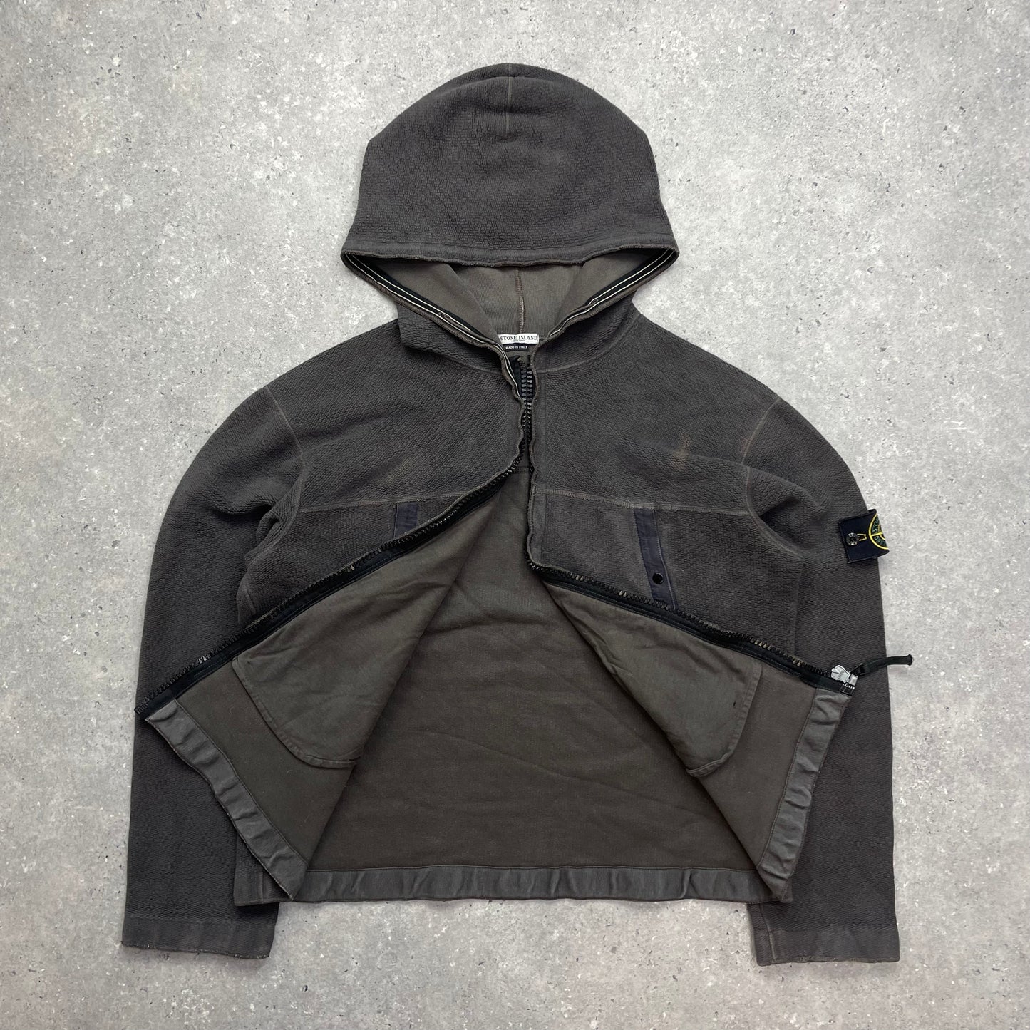 Stone Island Grey Fleece Hoodie AW03