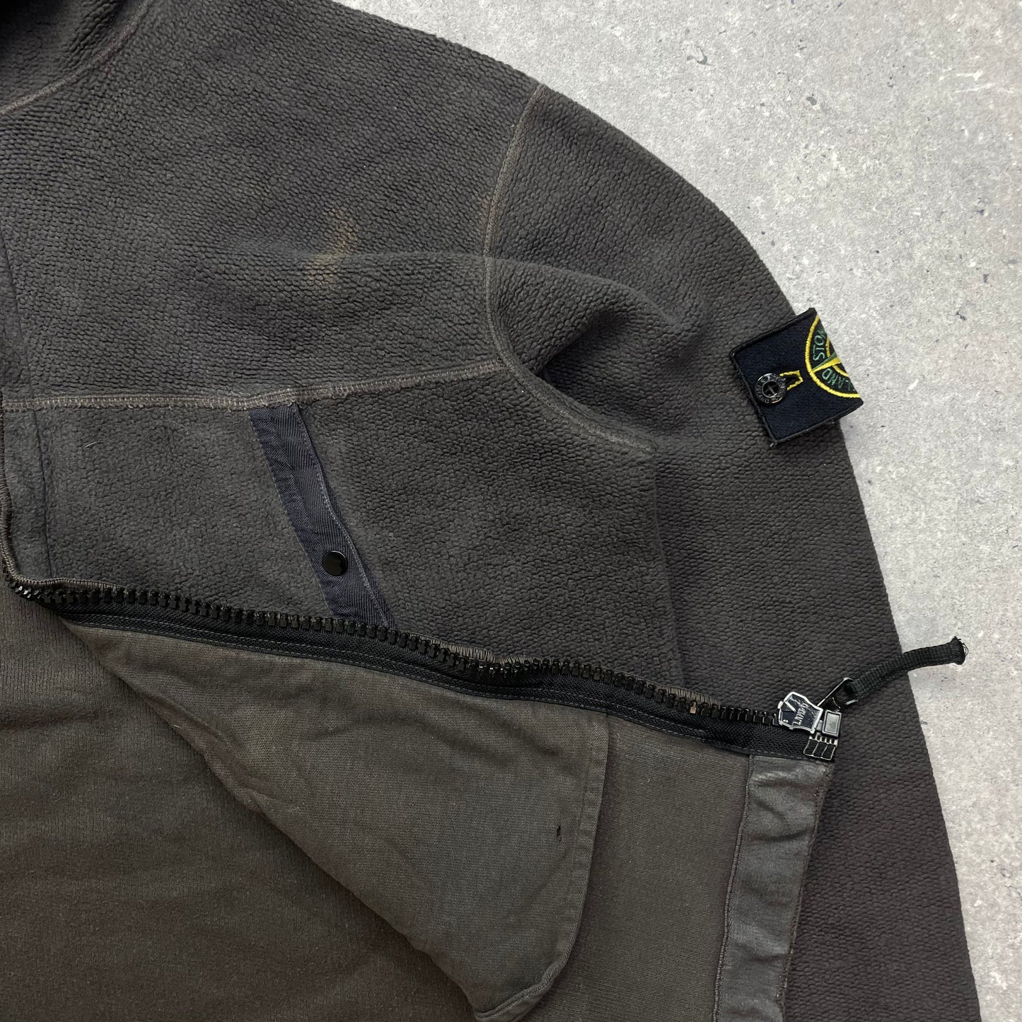 Stone Island Grey Fleece Hoodie AW03