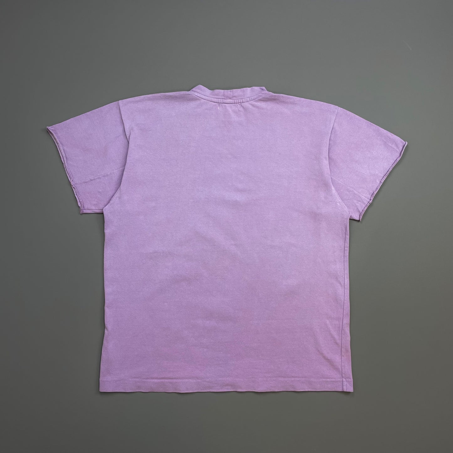 Stone Island Purple 80s Collar Spellout Cotton T-Shirt