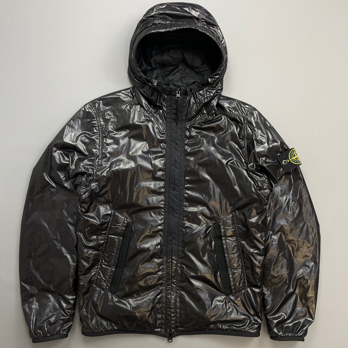 Stone Island Black/Burgundy SS18 Pertex Quantum Y Primaloft Technology Hooded Nylon Jacket