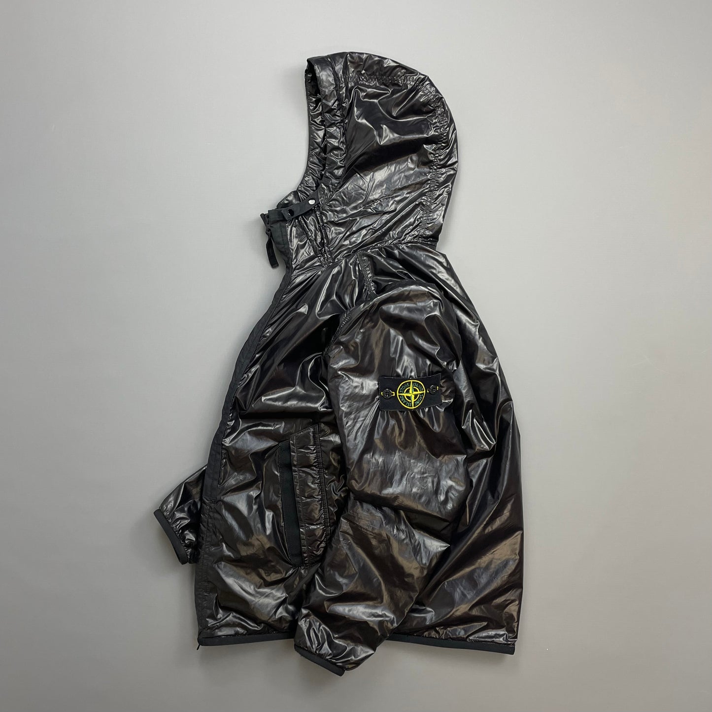 Stone Island Black/Burgundy SS18 Pertex Quantum Y Primaloft Technology Hooded Nylon Jacket