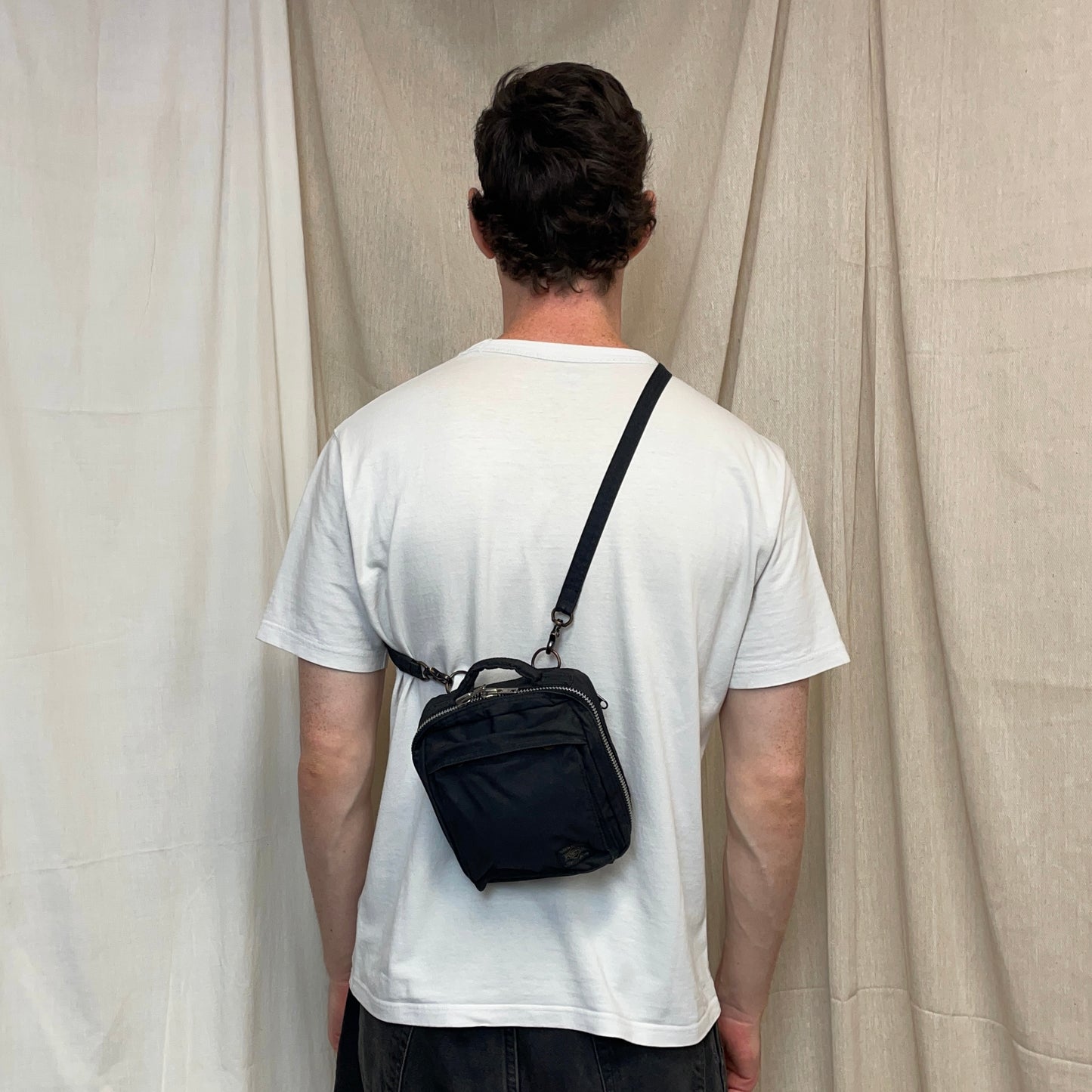 Porter Yoshida & Co. Black Canvas Crossbody Side Bag
