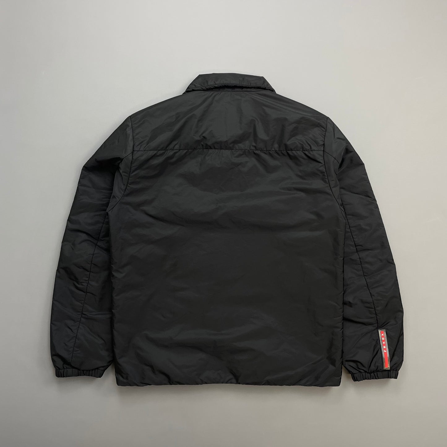 Prada Sport Black 2014 Nylon Padded Liner Harrington Bomber Jacket