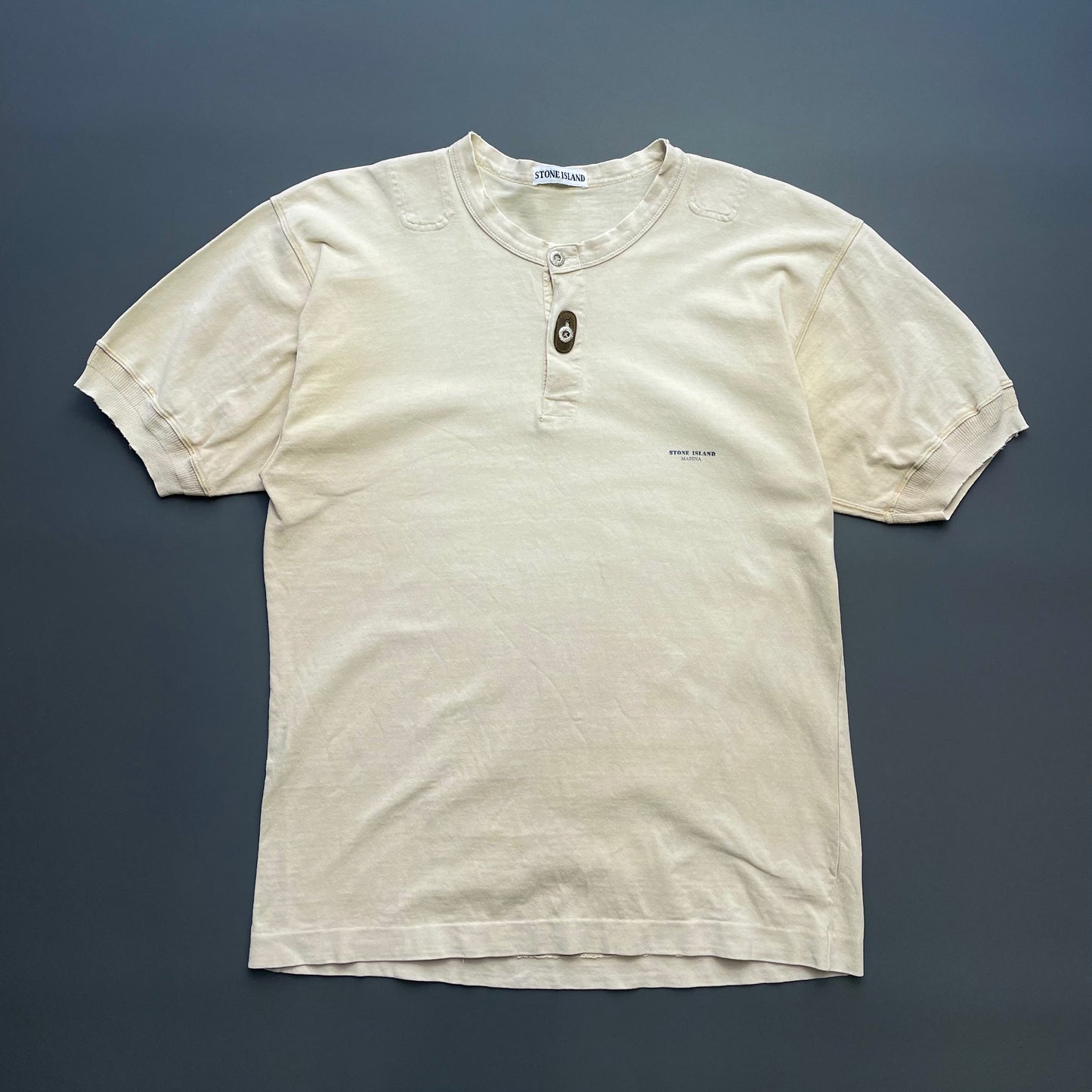 Stone Island Beige 80s Marina Henley T-Shirt