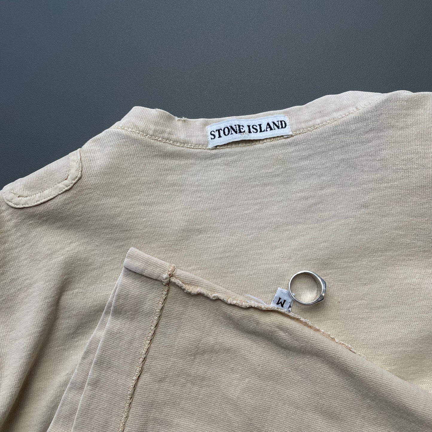 Stone Island Beige 80s Marina Henley T-Shirt