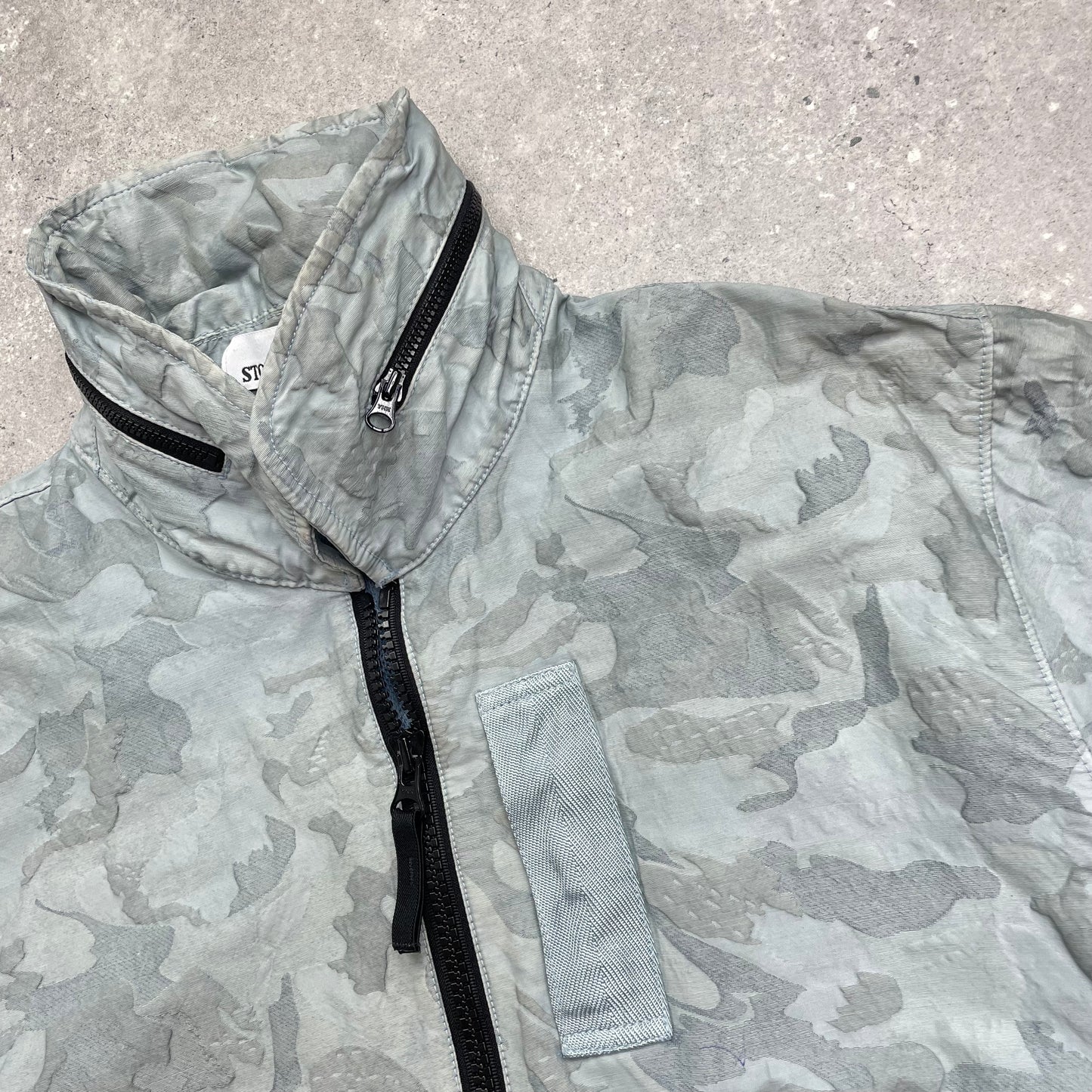 Stone Island Blue Big Loom Camo Bomber Jacket