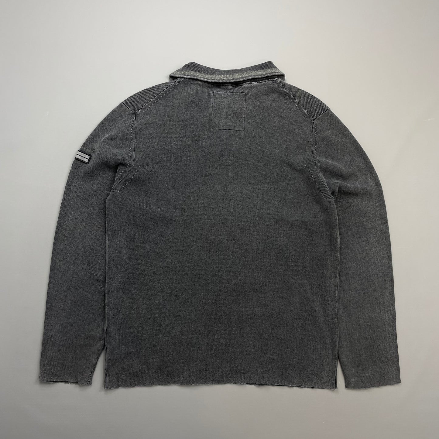 Stone Island Denims Grey AW08 Cotton Button-Up Collared Lightweight Jumper