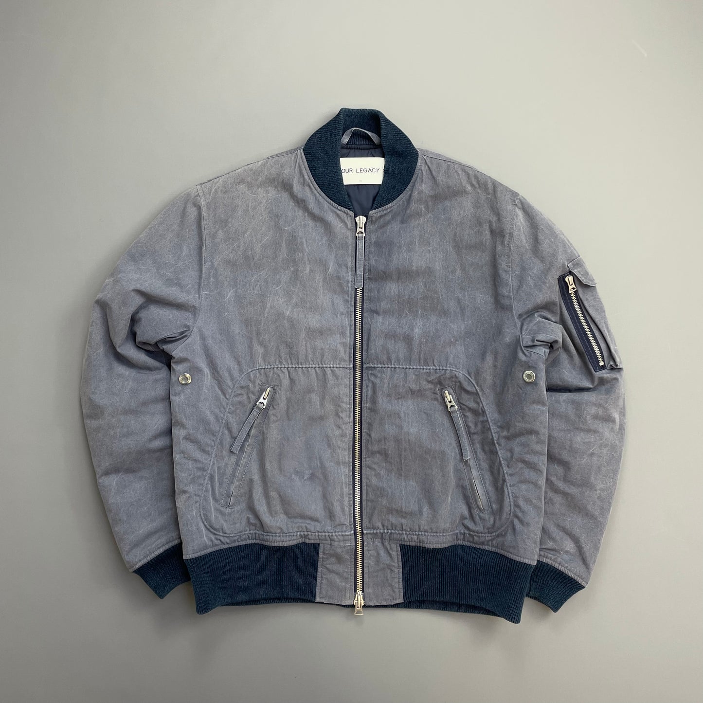 Our Legacy Lavender Purple AW15 Pigment-Dye Nylon Padded Bomber Jacket