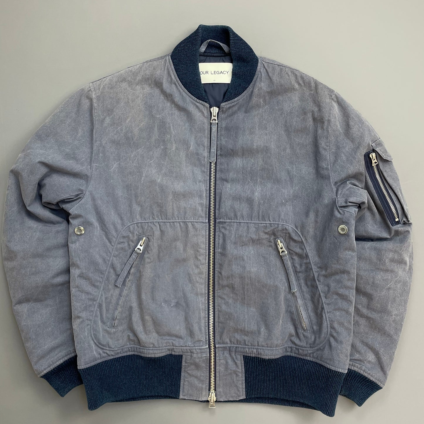 Our Legacy Lavender Purple AW15 Pigment-Dye Nylon Padded Bomber Jacket