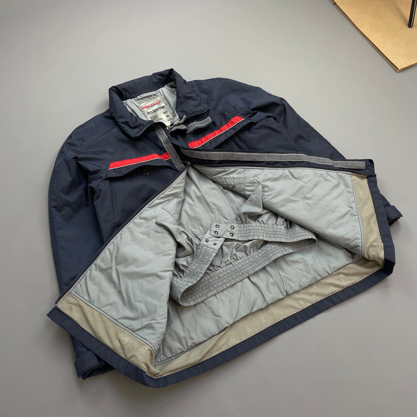 Prada Sport 2006 Navy Active Sport Nylon Padded Ski Jacket