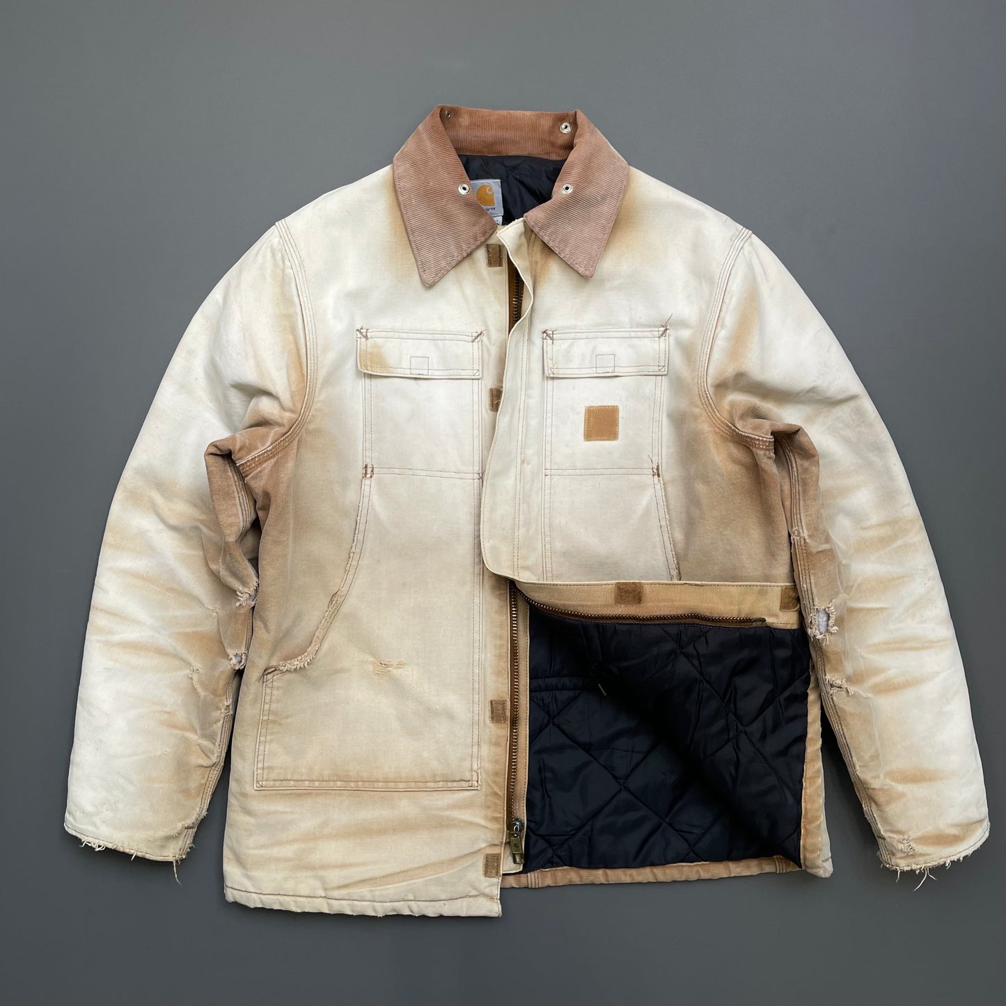 Carhartt Beige 00s Arctic Quilted Chore Jacket