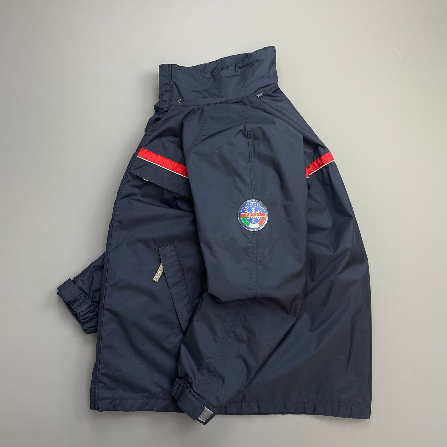 Prada Sport 2006 Navy Active Sport Nylon Padded Ski Jacket