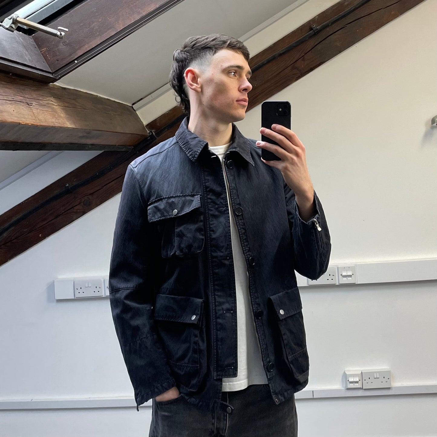 C.P. Company Navy/Grey SS09 Spalmatura Cotton Canada Italiana Field Jacket