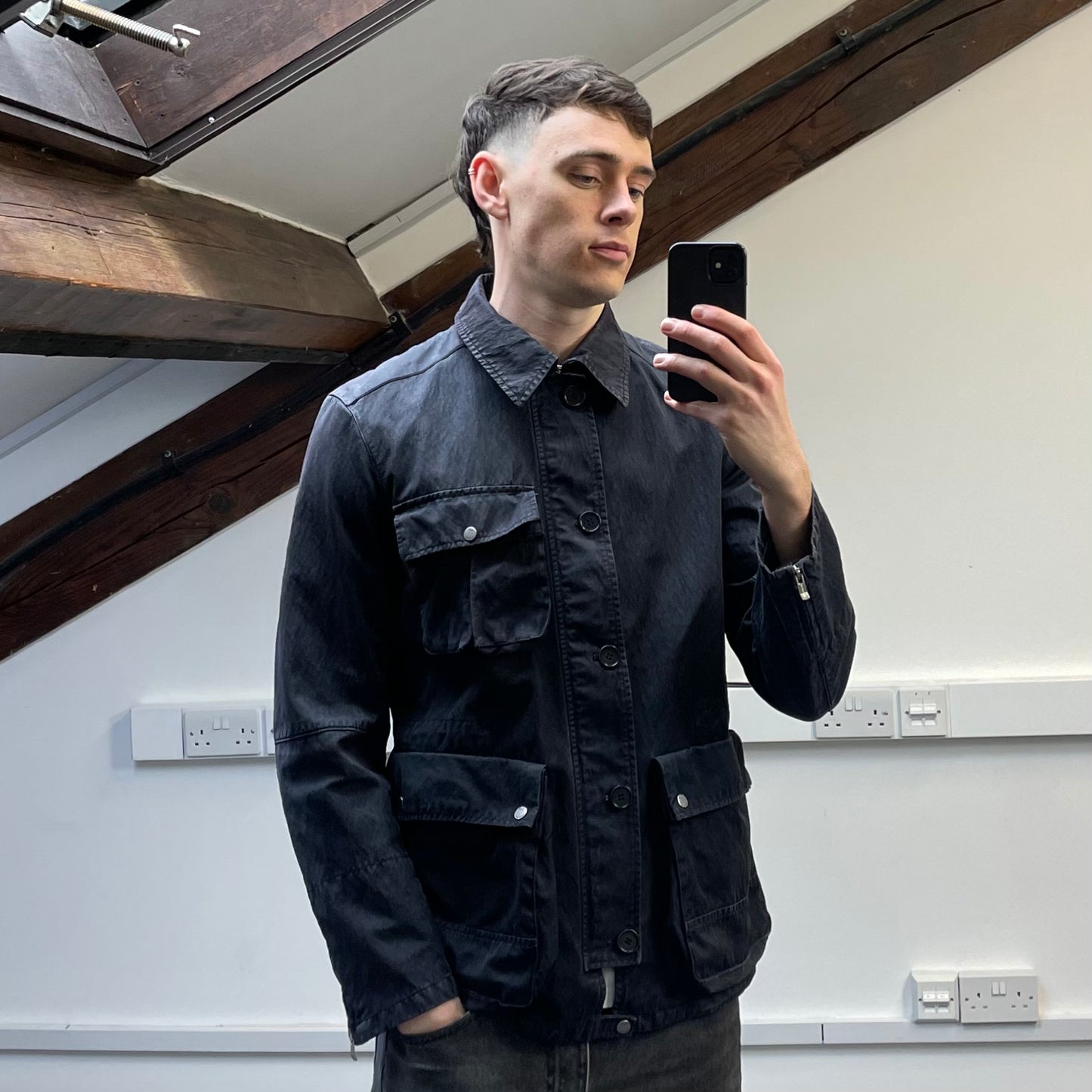 C.P. Company Navy/Grey SS09 Spalmatura Cotton Canada Italiana Field Jacket