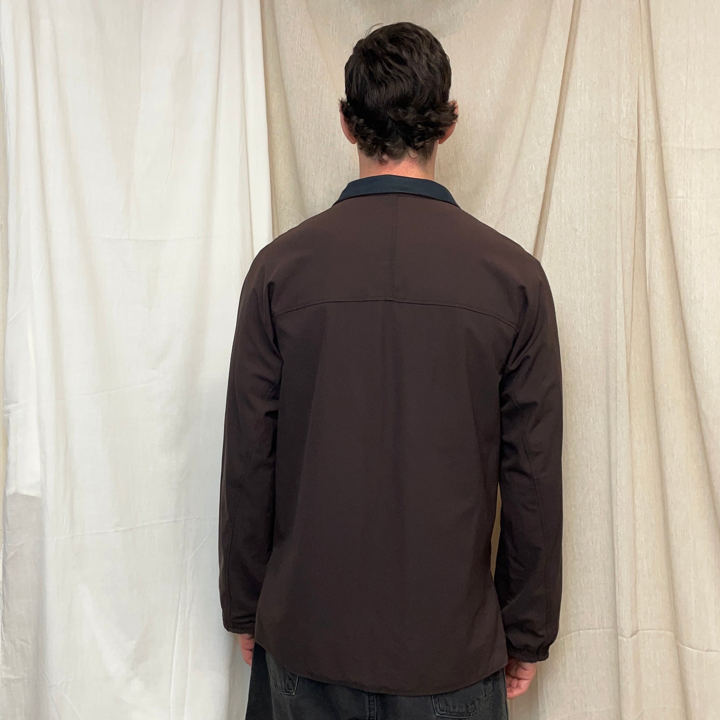 Prada Sport Burgundy 00s Nylon Lightweight Technical Zip-Through Jacket