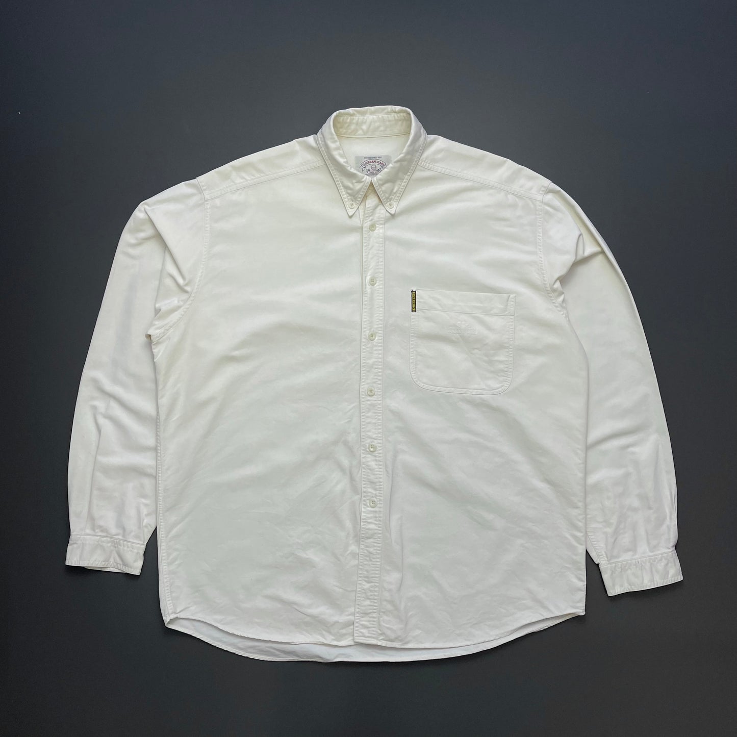Armani Jeans Cream 90s Canvas Cotton Shirt