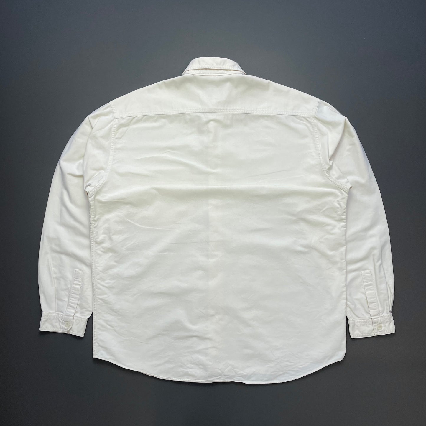 Armani Jeans Cream 90s Canvas Cotton Shirt
