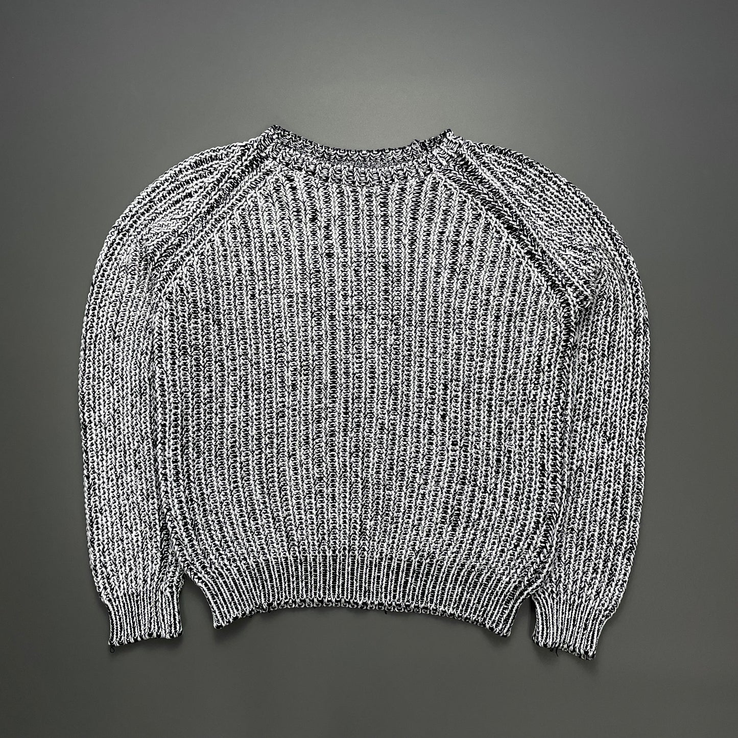 Our Legacy White & Black SS15 Chunky Knit Crewneck Jumper