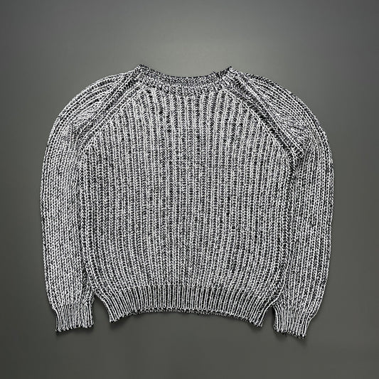 Our Legacy White & Black SS15 Chunky Knit Crewneck Jumper